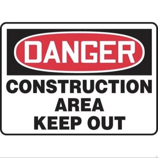 Accuform OSHA DANGER SAFETY SIGN CONSTRUCTIO FRMCRT011XT FRMCRT011XT - main